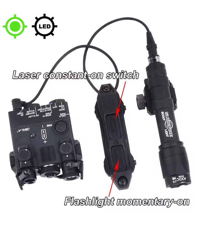 DBALL & SureFire Red Green Blue IR Laser Flashlight - KA Tech Airsoft - 