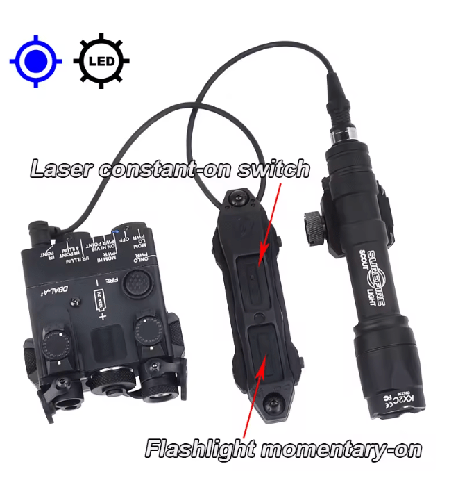 DBALL & SureFire Red Green Blue IR Laser Flashlight - KA Tech Airsoft - 