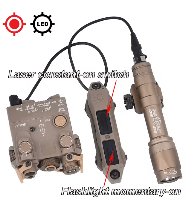 DBALL & SureFire Red Green Blue IR Laser Flashlight - KA Tech Airsoft - 