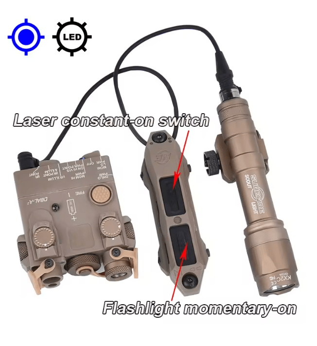 DBALL & SureFire Red Green Blue IR Laser Flashlight - KA Tech Airsoft - 