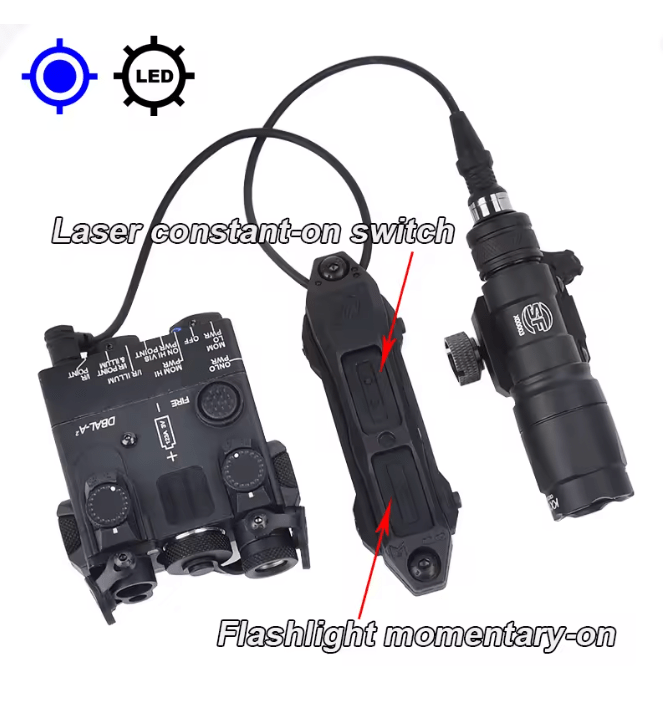 DBALL & SureFire Red Green Blue IR Laser Flashlight - KA Tech Airsoft - 