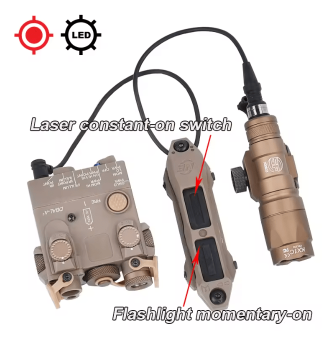 DBALL & SureFire Red Green Blue IR Laser Flashlight - KA Tech Airsoft - 