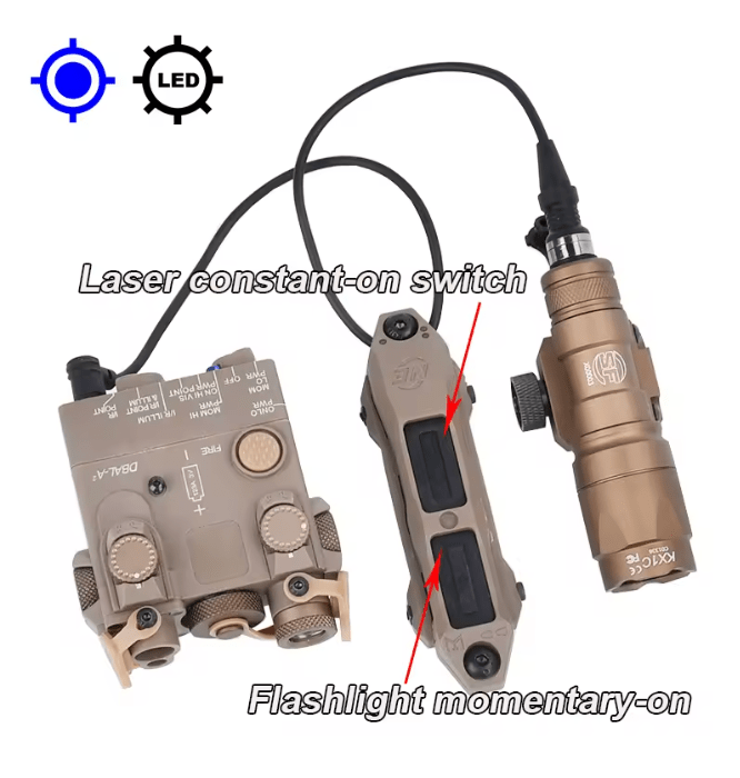 DBALL & SureFire Red Green Blue IR Laser Flashlight - KA Tech Airsoft - 