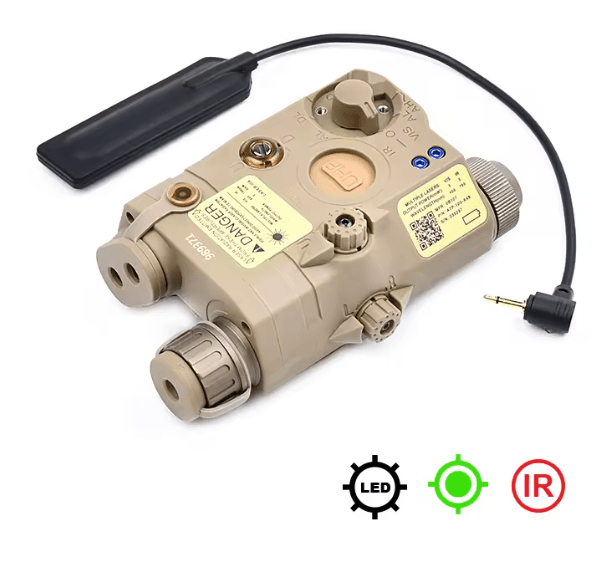 PEQ - 15 IR Laser + Visible Red Laser + White LED Flashlight - KA Tech Airsoft - 
