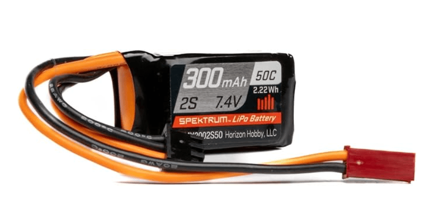 Spektrum 7.4V 300mAh 2S 50C LiPo Battery: JST - RCY, SPMX3002S50 - KA Tech Airsoft - Battery