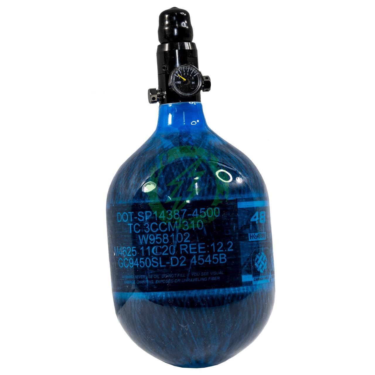 HK Army - 48/4500 AEROLITE Carbon Fiber Tank with Regulator Adjusted to Low Output | SLP - KA Tech Airsoft - HPA Tanks & Accessories