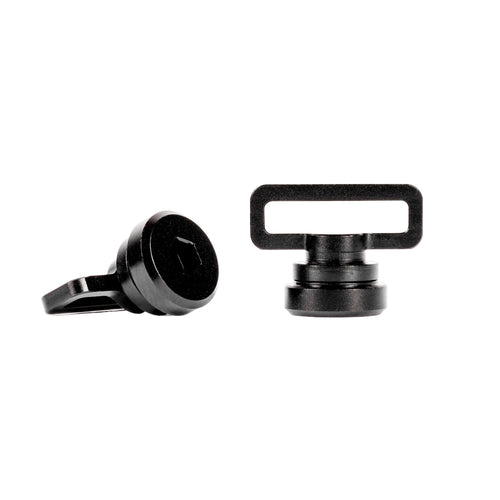 Aluminum Chin Strap Screw Set - Black - KA Tech Airsoft - Goggle Accessories