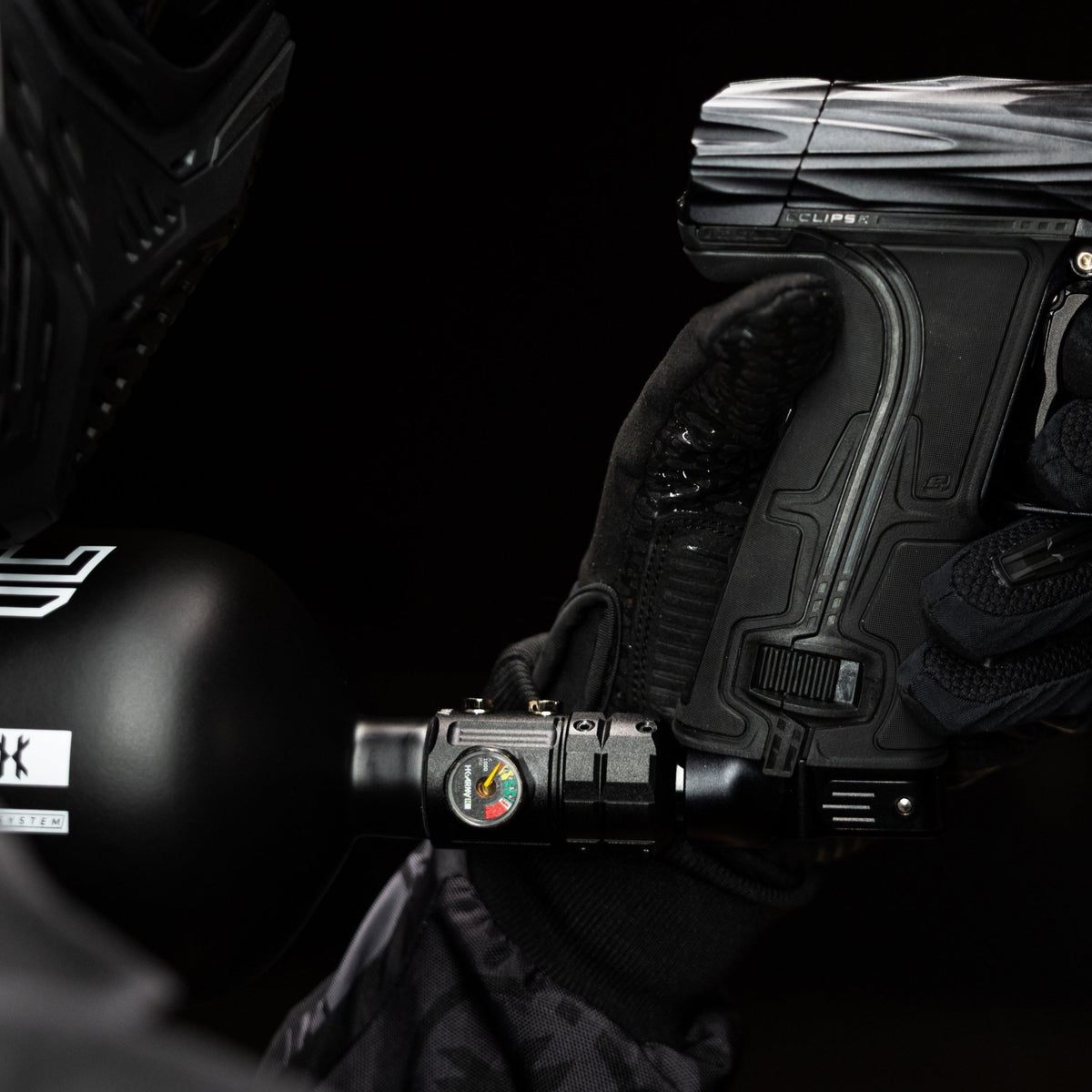 Turbine Pro Regulator - Long Body - Adjustable & Rotational - Black - KA Tech Airsoft - Tank Regulator