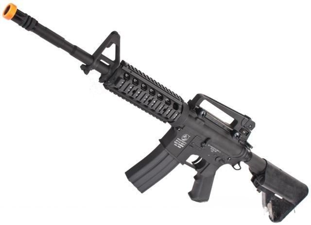 Colt Licensed Full Metal M4A1 RIS Carbine w/ Crane Stock Airsoft AEG Rifle - KA Tech Airsoft - Airsoft Rifle