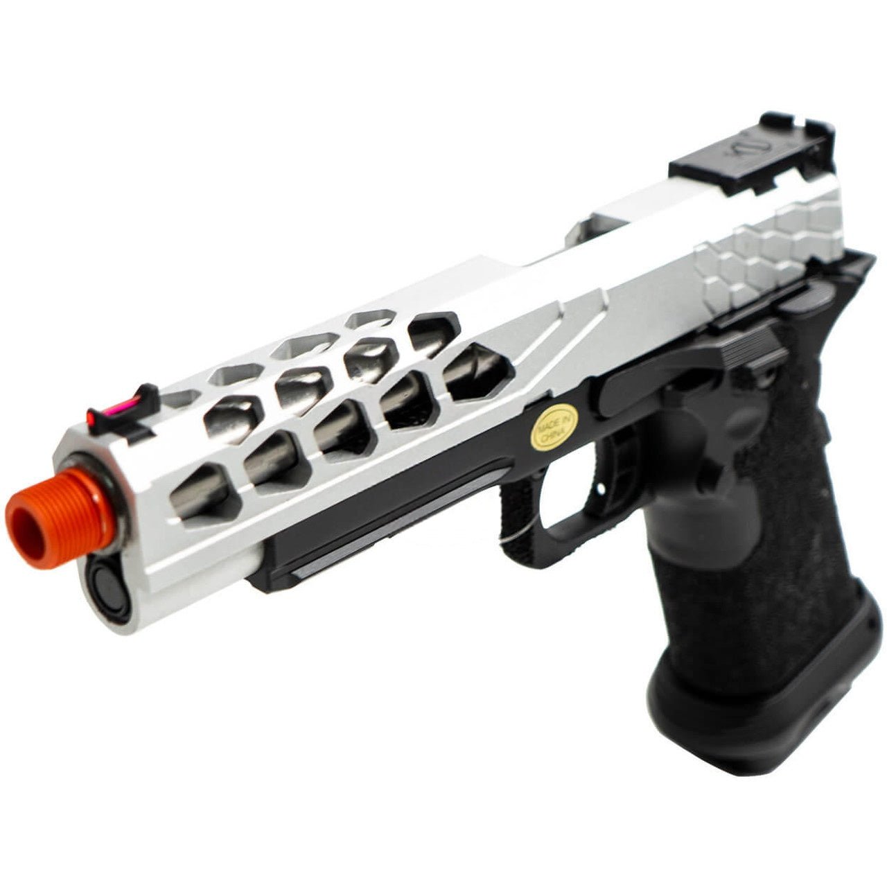 Lancer Tactical Stryk Hi - Capa Gas Blowback Airsoft Pistol Black & Silver - KA Tech Airsoft - Pistol