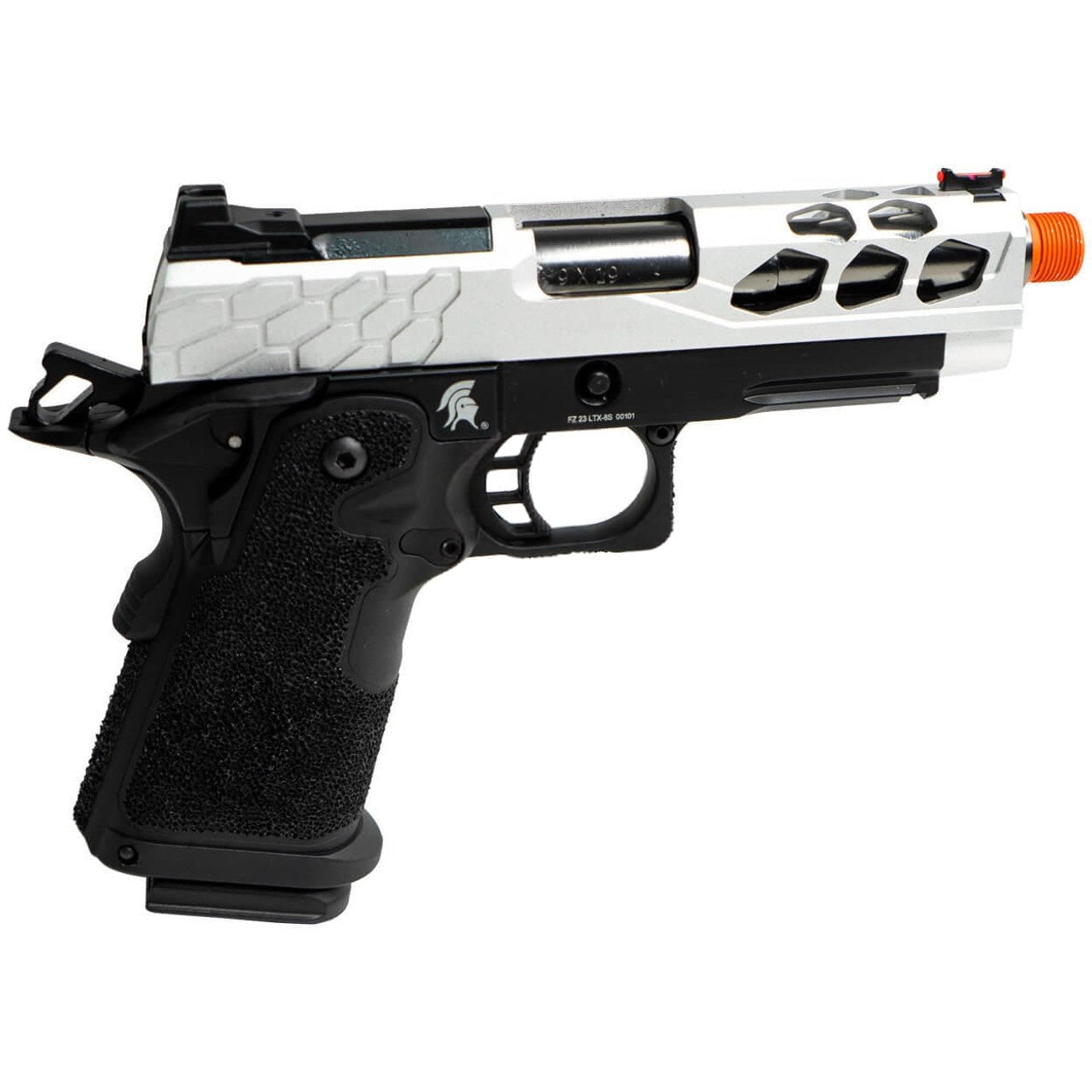 Lancer Tactical Stryk Hi - Capa Gas Blowback Airsoft Pistol Black & Silver - KA Tech Airsoft - Pistol